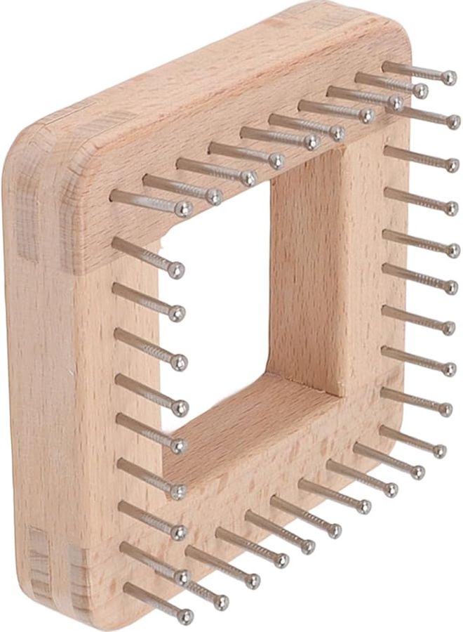 Small Wooden Knitting Loom Set With Hooks For DIY Crochet Weaving Mat Hairband Blanket - Image 4