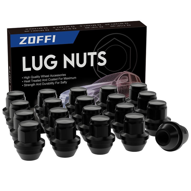 ZOFFI M12x15 OnePiece Lug Nuts Replacement for 20062019 Ford Fusion 20002019 Focus 20012019 Escape Factory Wheel 20pcs Black Closed End M12x15 Lug Nuts - Image 2