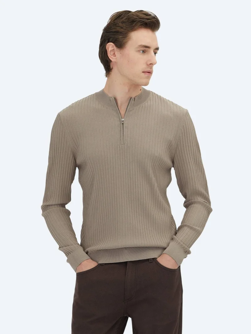 Kip Light Mink Knitwear Sweatshirt