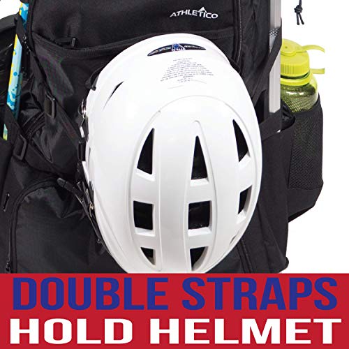 Athletico Extra Large Lacrosse Backpack - Holds Lacrosse & Field Hockey Equipment - Two Stick Holders & Separate Cleats Compartment (Black) - Image 5