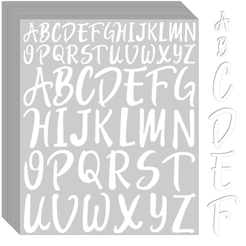 Bemeol Letter Stickers 30 Sheet Self Adhesive Letters Stick on Vinyl Letters Capital Alphabet Sticker Letter for Bulletin Board Classroom Craft Home DecorWhite1 Inch2 Inch - Image 1