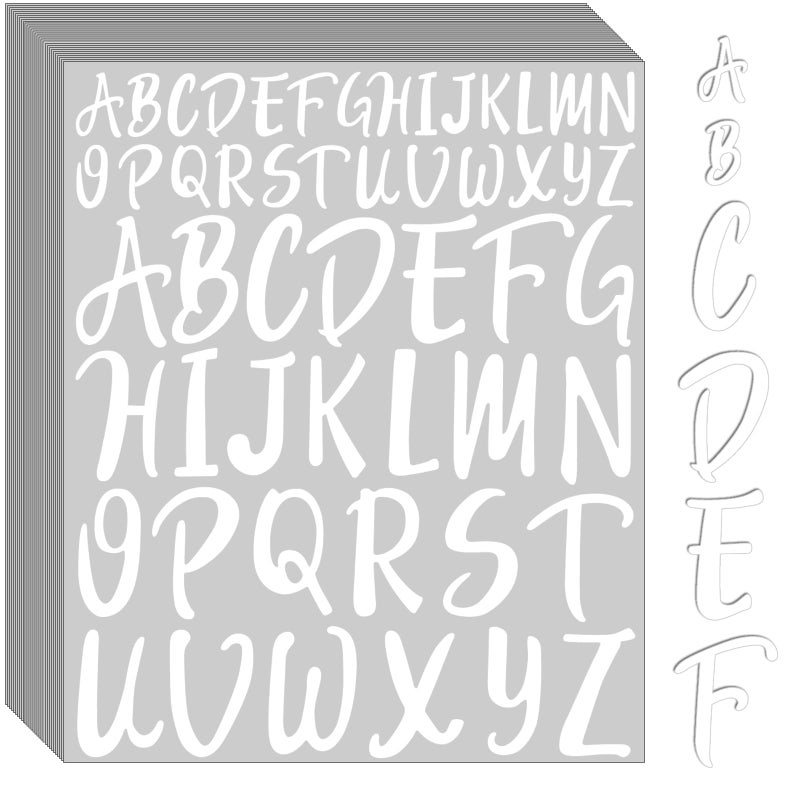 Bemeol Letter Stickers 30 Sheet Self Adhesive Letters Stick on Vinyl Letters Capital Alphabet Sticker Letter for Bulletin Board Classroom Craft Home DecorWhite1 Inch2 Inch - Image 3