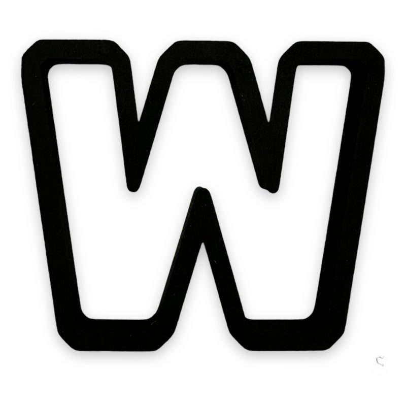 Bundle of Fun W Capital Block Letter Cookie Cutter with Easy to Push Design (3.5 inch) - Image 1