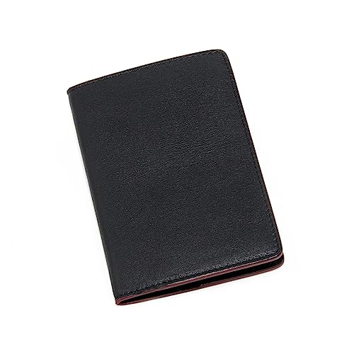 Maruse Italian Leather Passport Cover for Men and Women, Handmade in Italy, Black - Image 1