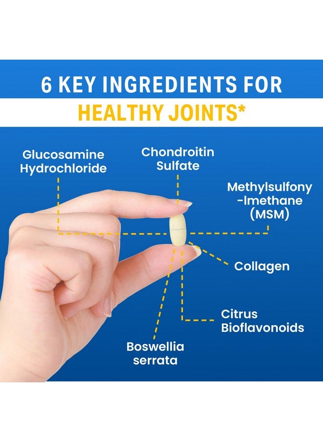 VITAMIN WORLD Vitamin World Triple Strength Joint Mover, Glucosamine Chondroitin with MSM Joint Support Supplement, Collagen & Boswellia Serrata Extract, Support Joint Strength, Comfort & Flexibility, 270 Caplets  - Image 5