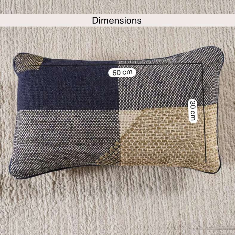 Pan Home Ohio Plaid Jazz Down Alternative Filled Cushion 30x50cm - Blue - 123WWL9900205 - Image 5