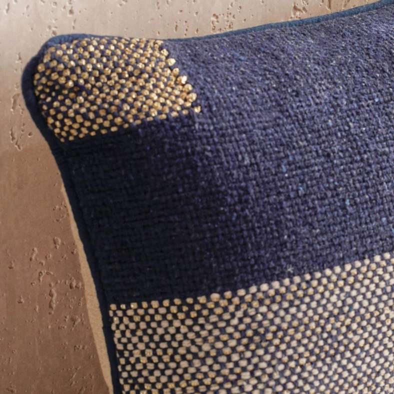 Pan Home Ohio Plaid Jazz Down Alternative Filled Cushion 30x50cm - Blue - 123WWL9900205 - Image 2