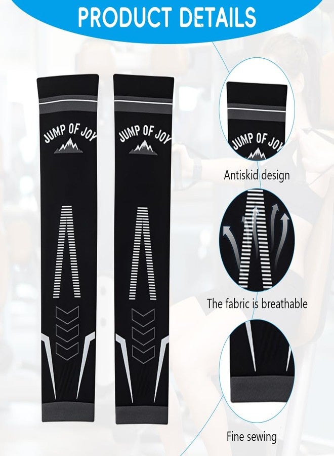 برو بيروس دعامة الساق Proberos®، دعامة للركبة للنساء لتخفيف الألم، قطن ماص للرطوبة، دعامة ضغط أنيقة فوق الركبة للساق للجري، والقفز، واللياقة البدنية، والتمارين الرياضية، أسود - Image 3