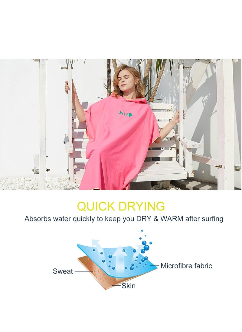 GUDOO Quick drying beach bathrobe with Hood Microfiber Beach Blanket Bath Swim Towel Wetsuit Poncho for Adults  - Image 4