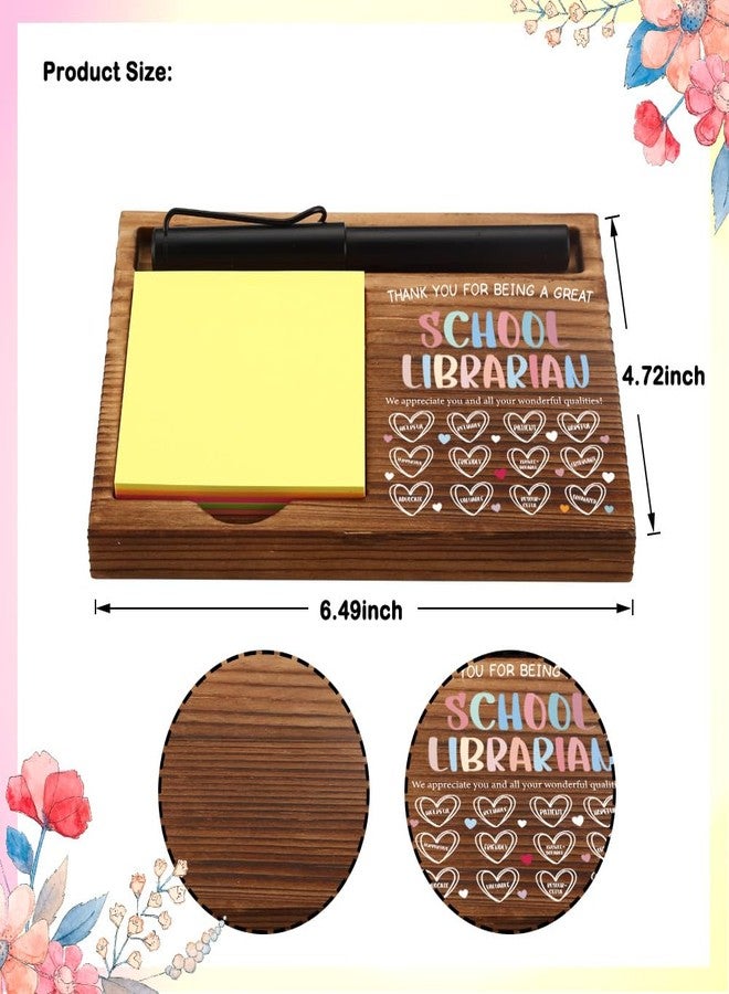 FOUGSTA School Librarian Gift - Wooden Sticky Note Holder with Heartfelt Traits, Thoughtful Desk Organizer for Book Lovers, Colorful Office Decor for Library Staff - XXN62 - Image 5