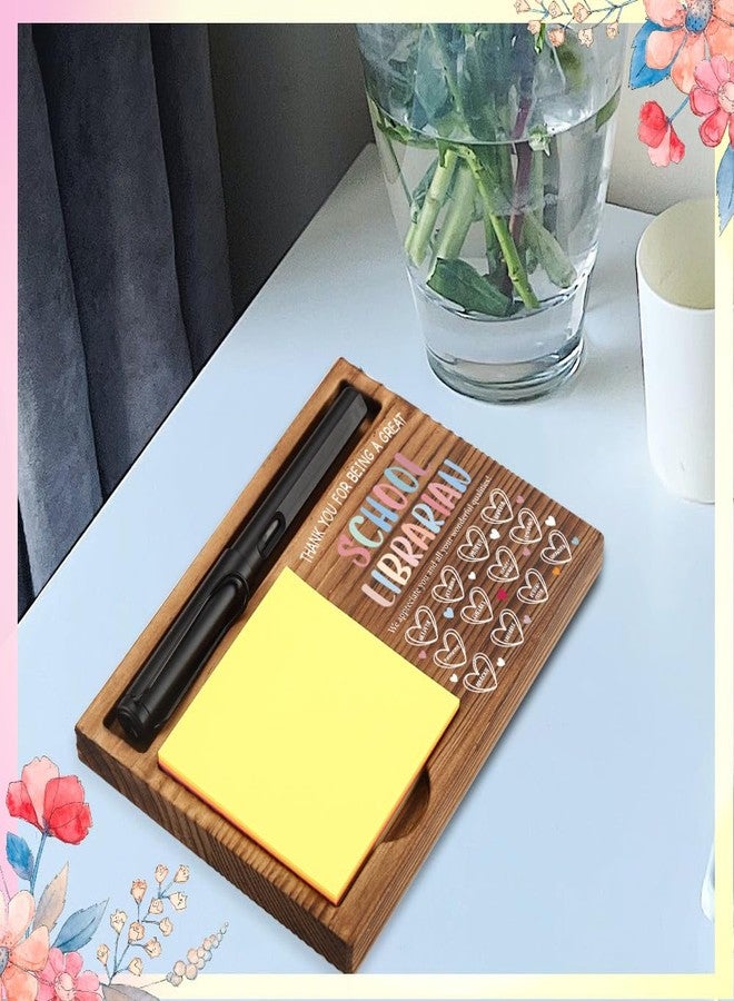 FOUGSTA School Librarian Gift - Wooden Sticky Note Holder with Heartfelt Traits, Thoughtful Desk Organizer for Book Lovers, Colorful Office Decor for Library Staff - XXN62 - Image 4