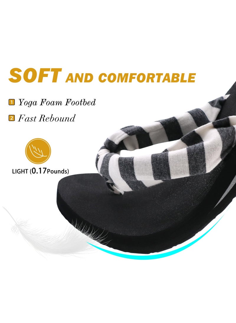Flip Flops for Women with Arch Support Yoga Mat Comfortable Summer Beach Walking Thong Cushion Sandals Slip On Indoor Outdoor  - Image 2