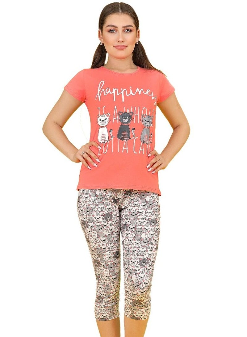 جنة بيجامة نوم قطن برمودا - PJ 570