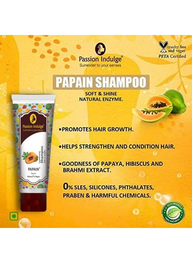 passion indulge Papain 2 In 1 Conditioning Shampoo For Soft & Shining Hairmen & Women ; Vegan & Natural 200Ml - Image 4
