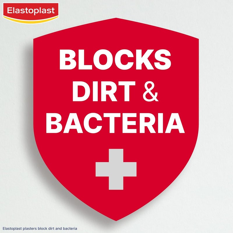 إيلاستوبلاست ضمادات Waterproof XXL Med+ (5 قطع)، علبة لصقات إسعافات أولية، لصقات كبيرة للجروح بعد العمليات الجراحية، ضمادات معقمة مقاومة للماء للجروح، خالية من اللاتكس، شفافة - Image 5