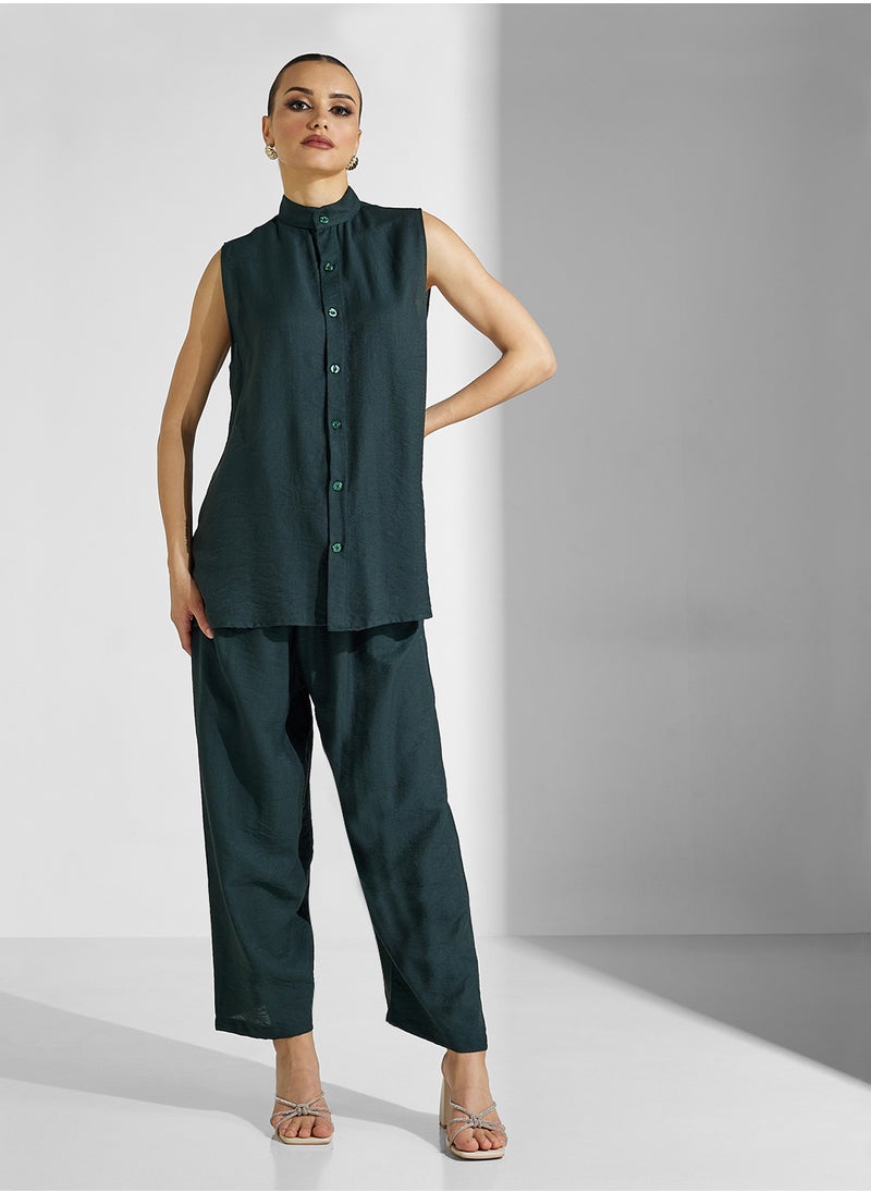 hayas closet Collared Button Detailed Abaya  - Image 5