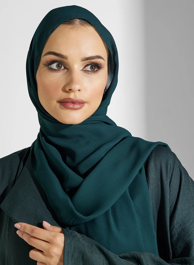 hayas closet Collared Button Detailed Abaya