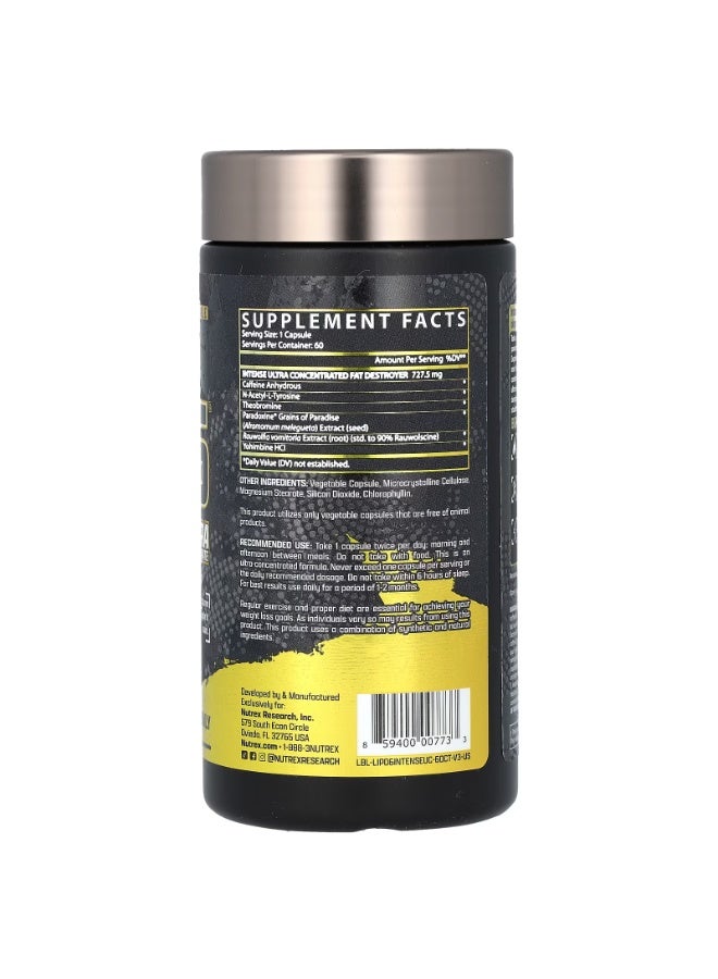 Nutrex Research Nutrex Lipo 6 Intense Ultra Concentrate – 60 Capsules Fat Burner - Image 2