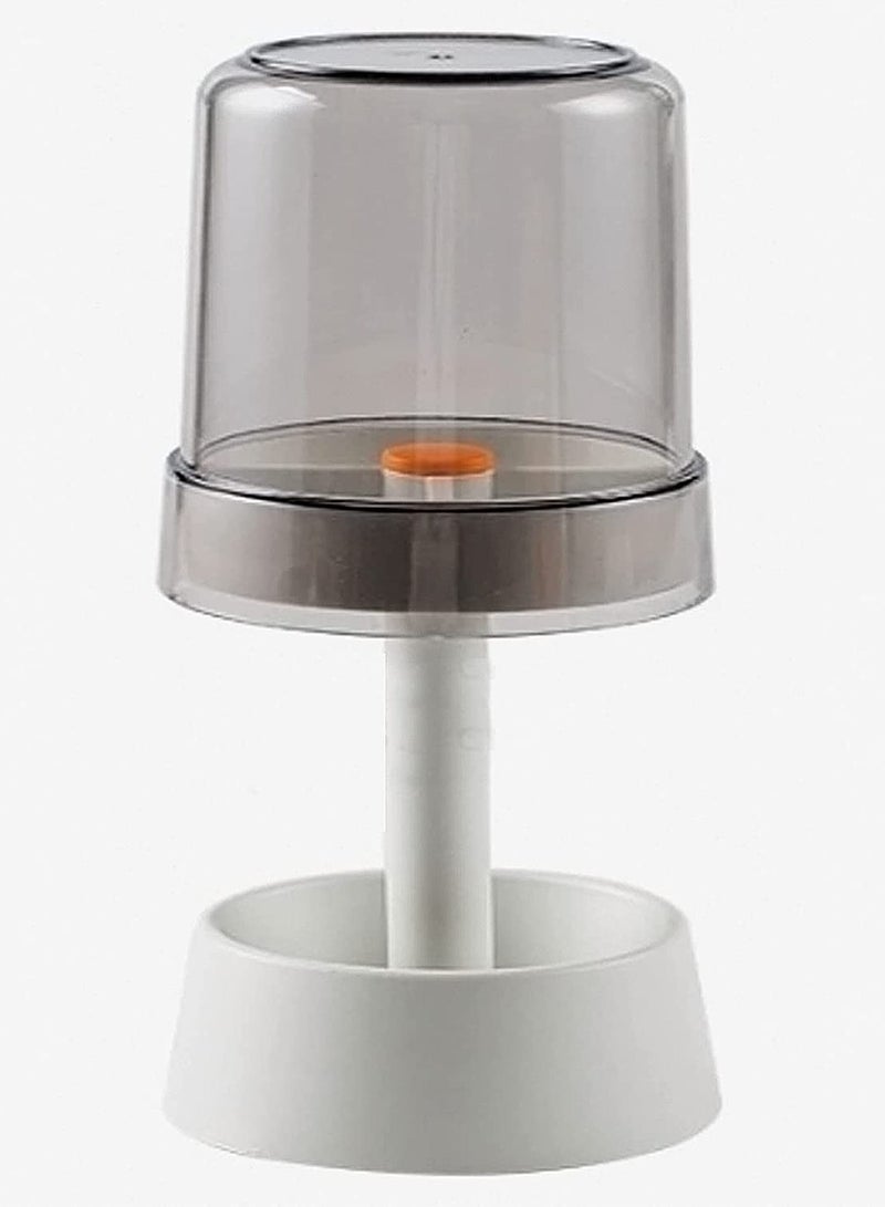 Excefore حامل فرشاة الأسنان مع أكواب فرشاة الأسنان غطاء، حامل معجون الأسنان مع 3 فتحات، حامل منظم تخزين الأسنان لفرشاة الأسنان الكهربائية معجون الأسنان أبيض - Image 1