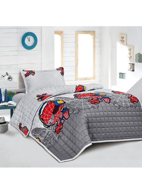 Compressed bed comforter set consisting of 3 pieces, children's drawings