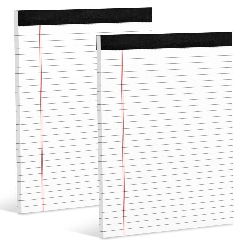 Aidunmis Legal Pads 8.5 x 11 White Note Pads 8.5 x 11 In 2 Pack Notepads 8.5 x 11 Writing Pads of Paper 8.5 x 11 Legal Notepads Wide Ruled White Lined Paper Pads 8.5 x 11 30 Sheets Per Legal Note Pads 8.5 x 11 - Image 1