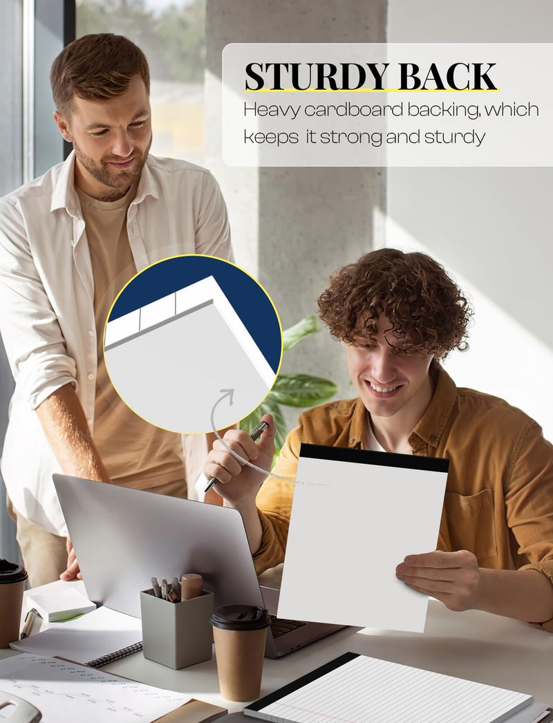 Aidunmis Legal Pads 8.5 x 11 White Note Pads 8.5 x 11 In 2 Pack Notepads 8.5 x 11 Writing Pads of Paper 8.5 x 11 Legal Notepads Wide Ruled White Lined Paper Pads 8.5 x 11 30 Sheets Per Legal Note Pads 8.5 x 11 - Image 4