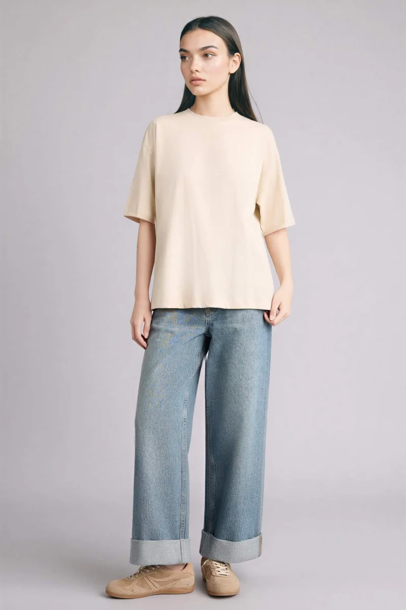 ديفاكتو Basic Cotton Oversize T-Shirt