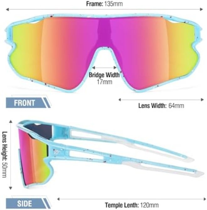 DUCO Kids Sunglasses Polarized UV Protection 400 - Kids Sports Sunglasses Boys with Lightweight TR90 Frame - Youth Baseball and Cycling Sun Glasses for Boys & Girls -  DK268 - Image 4