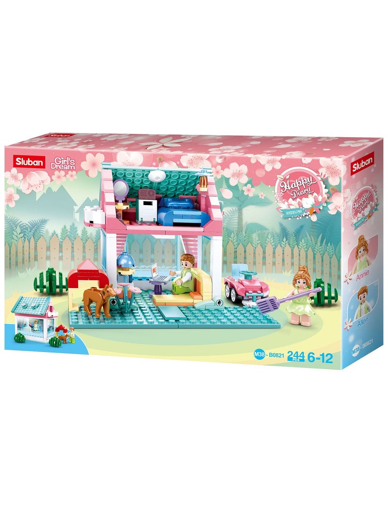 Sluban Girls Wedding Sweetie House! 244 pcs. The Sluban Girls Dream Wedding Series – Sweetie House multi-story building set. - Image 1