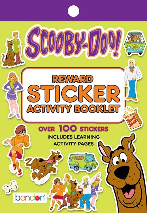 Bendon Scooby Doo Stickers Pad 4 x 6 Scooby Doo Coloring and Activity Book Mini Reward Sticker Booklet 4 x 6 Pad 100 Sticker Count Officially Licensed - Image 1