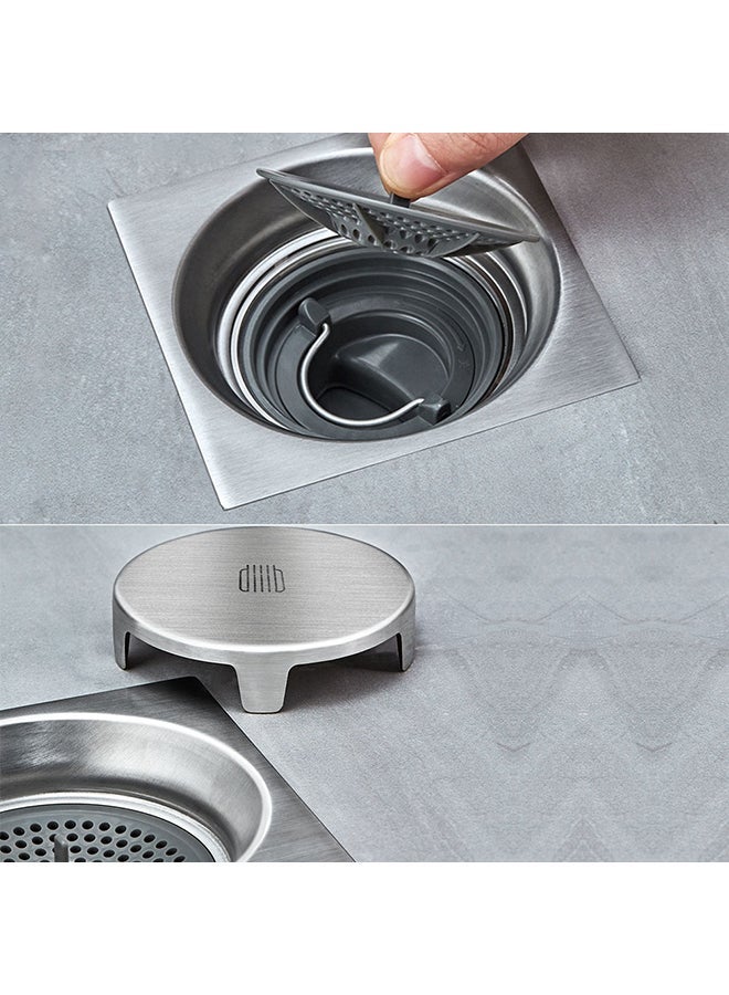 NIBEMINENT Stainless Steel Swirling Drainage Silver 12.00x8.00x12.00centimeter - Image 2