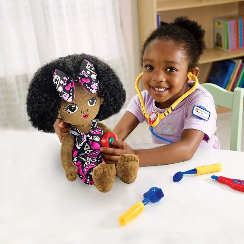 JUSTQUNSEEN Black Baby Dolls African American Doll Black Dolls 12'', Baby Dolls for Girls,Soft for Girls Stuffed Plush Doll for Girl (Small B-Pink) - Image 5