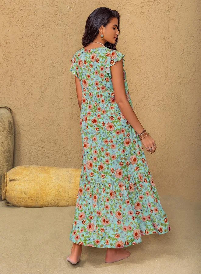 Take Two Take Two Women V Neck Floral Maxi Dress
