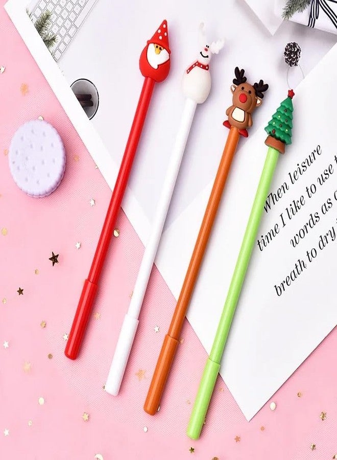Le Delite 12-Piece Multi-Color Christmas Gel Pens - Santa Claus, Reindeer, Tree, Snowman & More - Fine Point, 0.5mm, Ambidextrous, Soft Grip, Water-Based Ink, Refill Included - Image 4