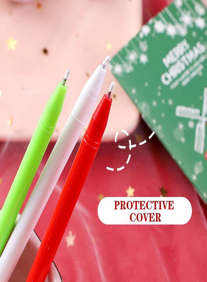 Le Delite 12-Piece Multi-Color Christmas Gel Pens - Santa Claus, Reindeer, Tree, Snowman & More - Fine Point, 0.5mm, Ambidextrous, Soft Grip, Water-Based Ink, Refill Included - Image 5