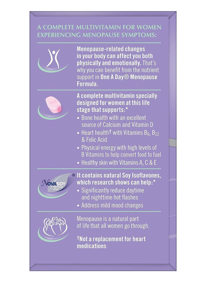 ONE A DAY - Women's Menopause Multivitamin for Immune Health Support, Bone health, 50 Count 50 servings - Image 1