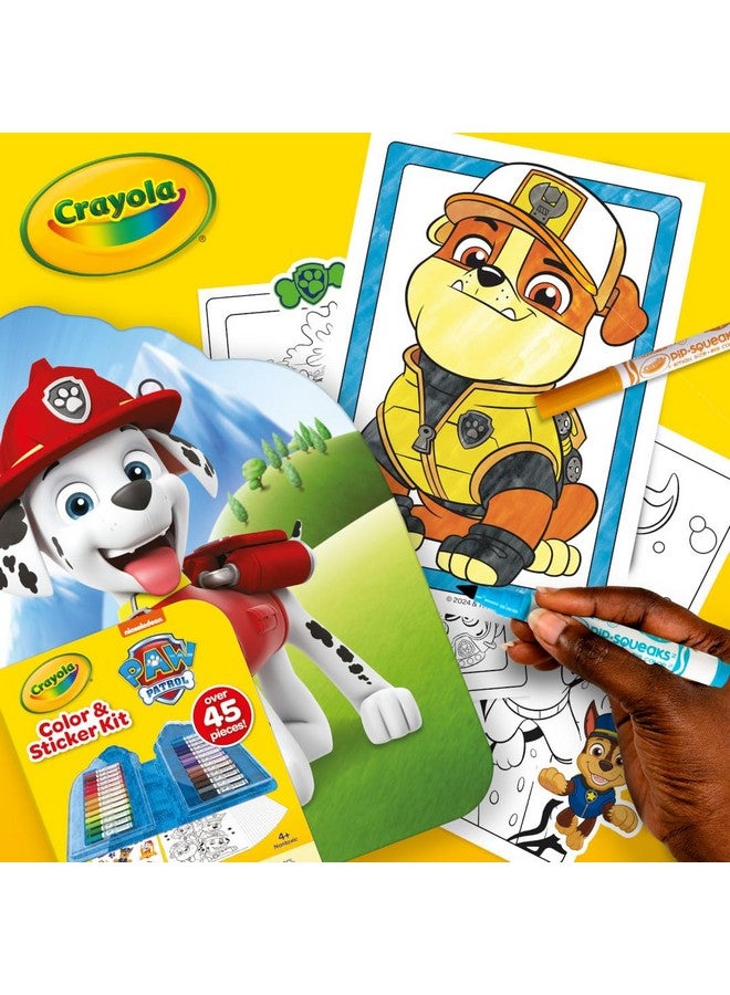 Crayola PAW Patrol Art Kit for Kids (45pcs), PAW Patrol Coloring Book Pages, PAW Patrol Stickers for Kids, PAW Patrol Toy, Holiday Gift, red, white, black - Image 5