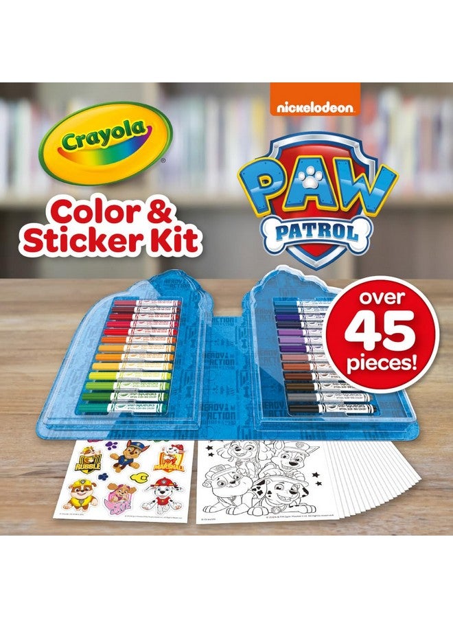 Crayola PAW Patrol Art Kit for Kids (45pcs), PAW Patrol Coloring Book Pages, PAW Patrol Stickers for Kids, PAW Patrol Toy, Holiday Gift, red, white, black - Image 3