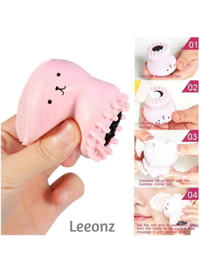 Leeonz Facial Cleansing Brush, Cute Animal Octopus Silicone Manual Cleaning Brush, for Deep Cleansing, Gentle Exfoliating, Skin Massaging, for All Skin Type,1pcs - Image 4