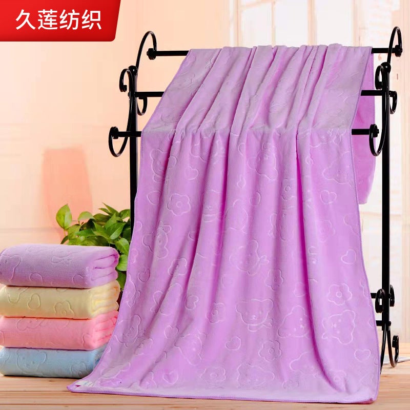 general Microfiber Embossed Bath Towel 70x140cm Absorbent Beach Towel for Women and Men - Image 5