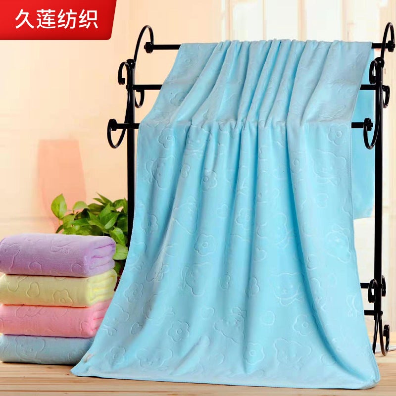 general Microfiber Embossed Bath Towel 70x140cm Absorbent Beach Towel for Women and Men - Image 2