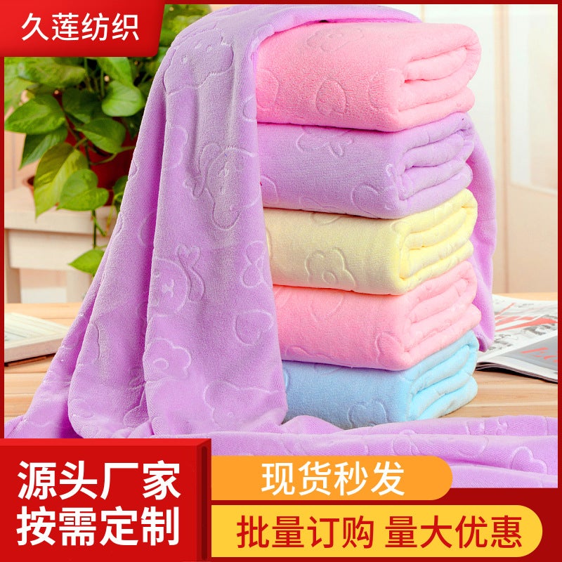 general Microfiber Embossed Bath Towel 70x140cm Absorbent Beach Towel for Women and Men - Image 3