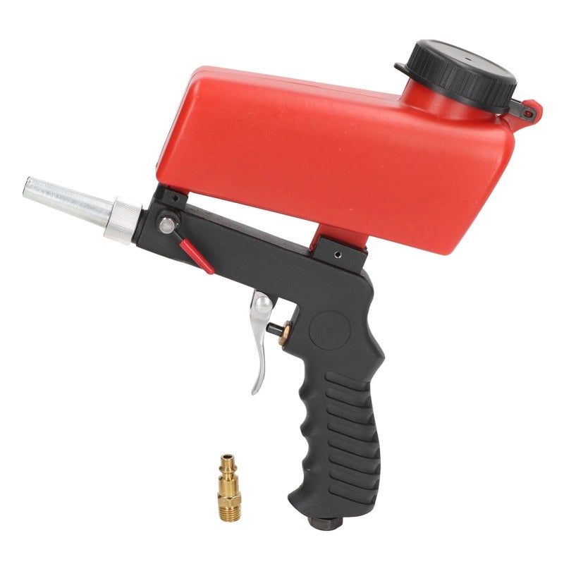 Sand Blaster Gun Kit: Lightweight Aluminum Body, High Efficiency, Adjustable Blasting Flow - Gravity Feed Sandblaster for Home Garage, Automotive Restoration, Small Metal Parts - Image 1
