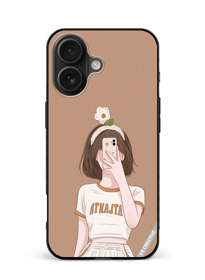 VR CREATIVE Protective Case Cover For Apple iPhone 16 Flower On Head Design Multicolour