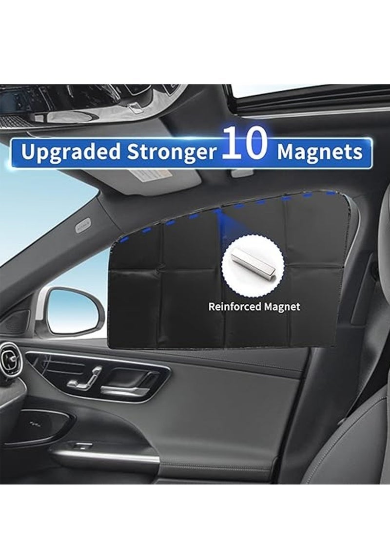 Bukela Car Window Sunshades, 4 Pieces Universal Magnetic Car Curtains, Block UV Rays, Reduce Damage from Direct Bright Sunlight and Heat, Universal Easy to Fit Front and Rear Seats - Image 2