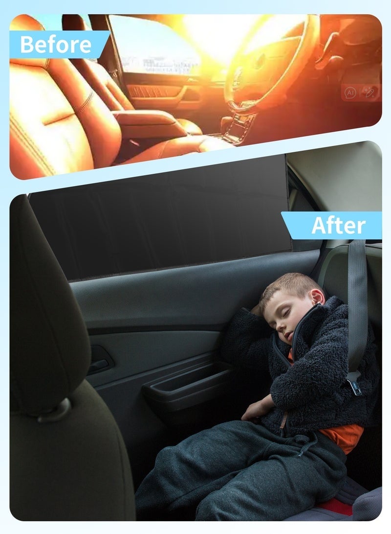 Bukela Car Window Sunshades, 4 Pieces Universal Magnetic Car Curtains, Block UV Rays, Reduce Damage from Direct Bright Sunlight and Heat, Universal Easy to Fit Front and Rear Seats - Image 4