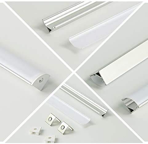 Cefrank Cabinet Lighting, 4pcs 12" V-Shape Bright LED Light Bars for Under Cabinet, Gun Safe, Locker, Closet, Under Counter, Shelf, Showcase - 1200lm 12W - Pure White (6000K) - Image 5
