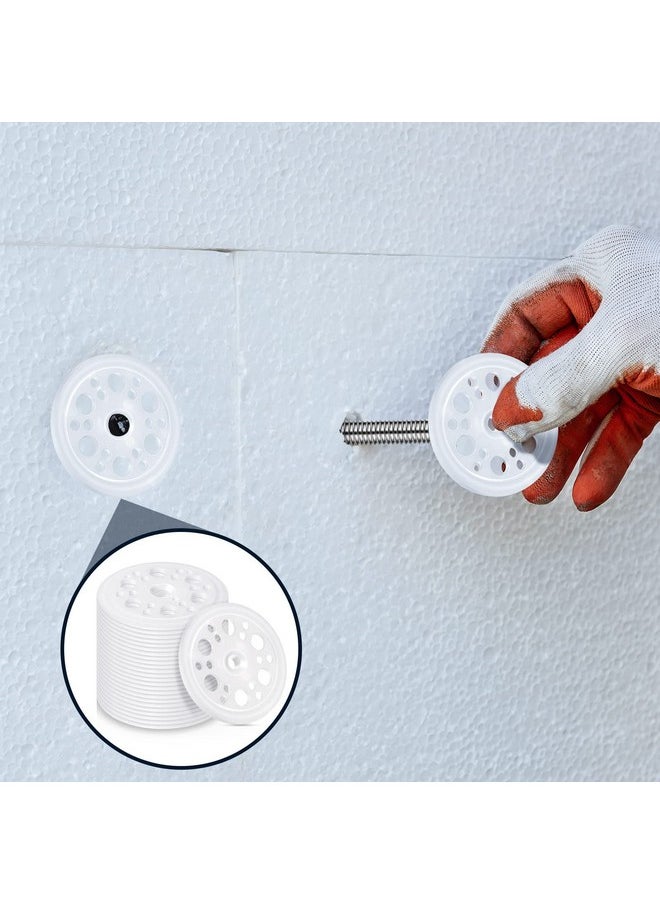 Taiyin Taiyin 800 Pcs 1.77 Inch/ 45 mm Plastic Washers Foam Board Insulation Load Spreading Polypropylene Washers for Fixing and Supporting Rigid Foam Spreading for Screws Nail  - Image 4