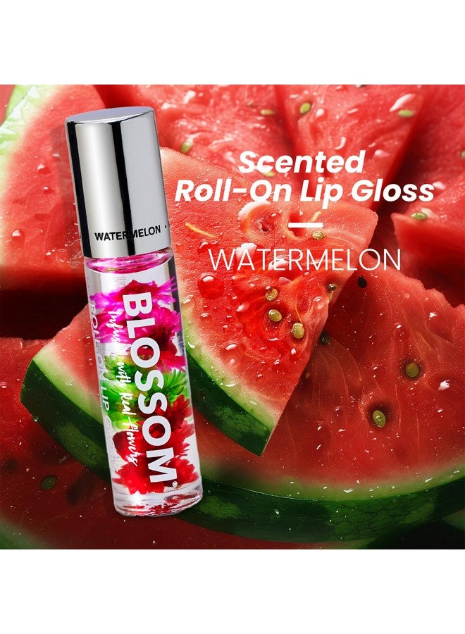 بلوسوم ملمع شفاه معطر، غني بالزهور الحقيقية، صنع في الولايات المتحدة الأمريكية، 0.20 أونصة سائلة/5.9 مل، بطيخ - Image 2