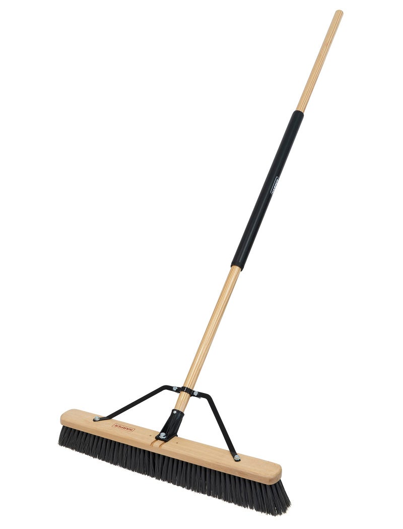 Harper Harper 20224500 24 in Outdoor WetDry AllPurpose Push Broom with DualBristles for Rough Surfaces Wet or Dry Dirt Wet Grass Mulch Hay 